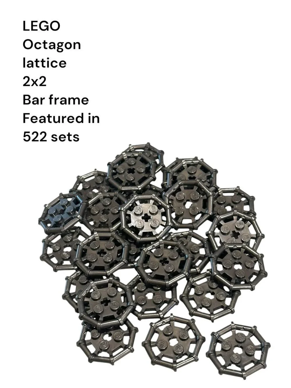 Lego pieces Octagon Lattice 2x2 Bar Frame  30033/75937 25 in total